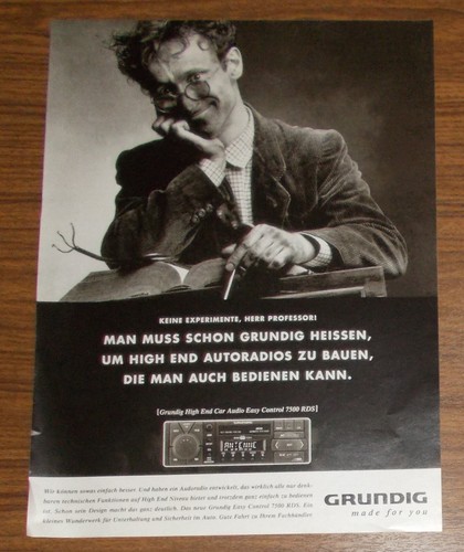 Seltene werbung grundig - grundig, high