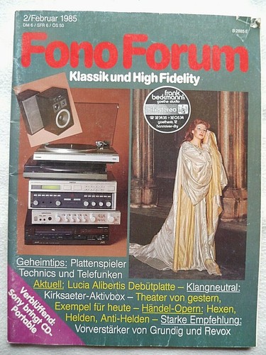 Fono forum revox b - forum, 2/85,revox